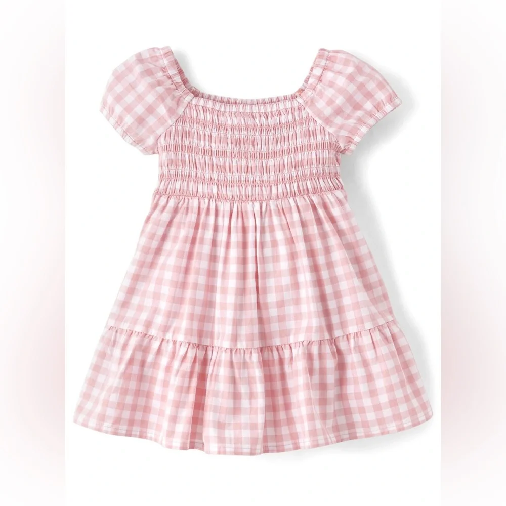 Pink Gingham Smocked Dress Size 4T Summer Spring Easter The Children’s Place